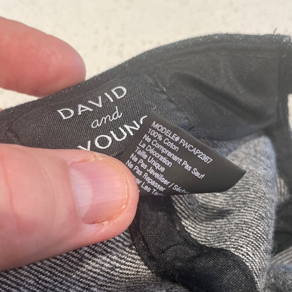 David and Young - Black Distressed Baseball Cap. - Picture 4 of 4